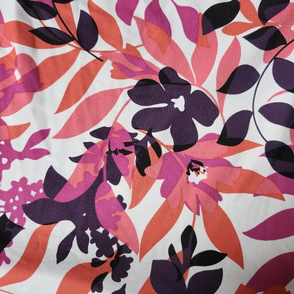 Lands' End Women's Tropical Floral Halter Tankini Top - Size 10‎ Purple Coral